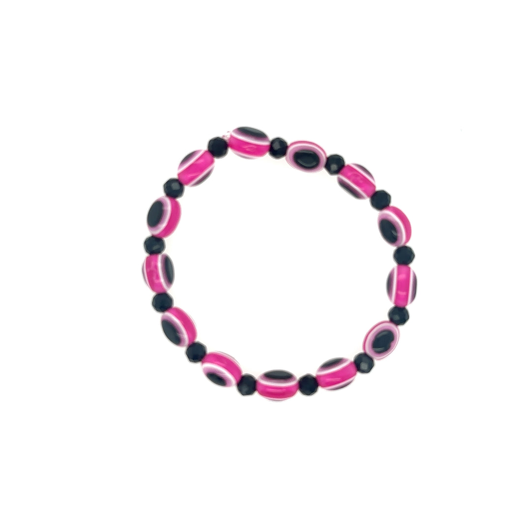 Flamingo Onyx Evil Eye Bracelet September