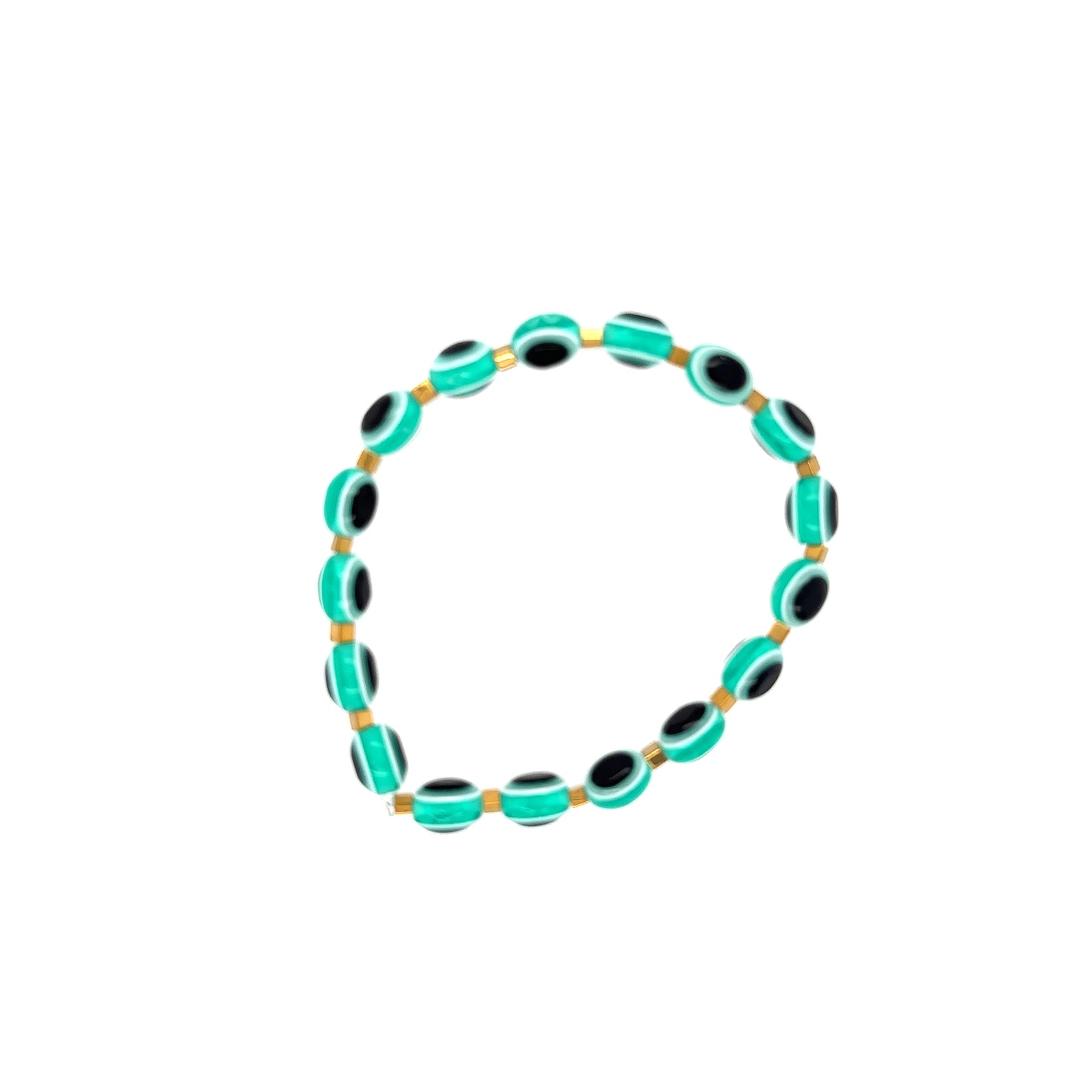 peppermint evil eye bracelet