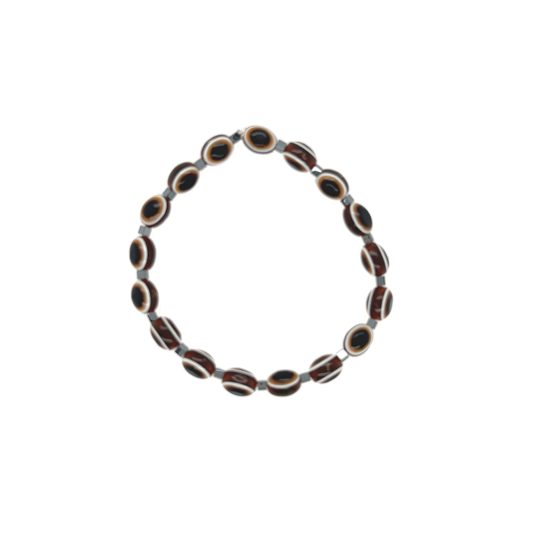 Espresso Evil Eye Bracelet - June