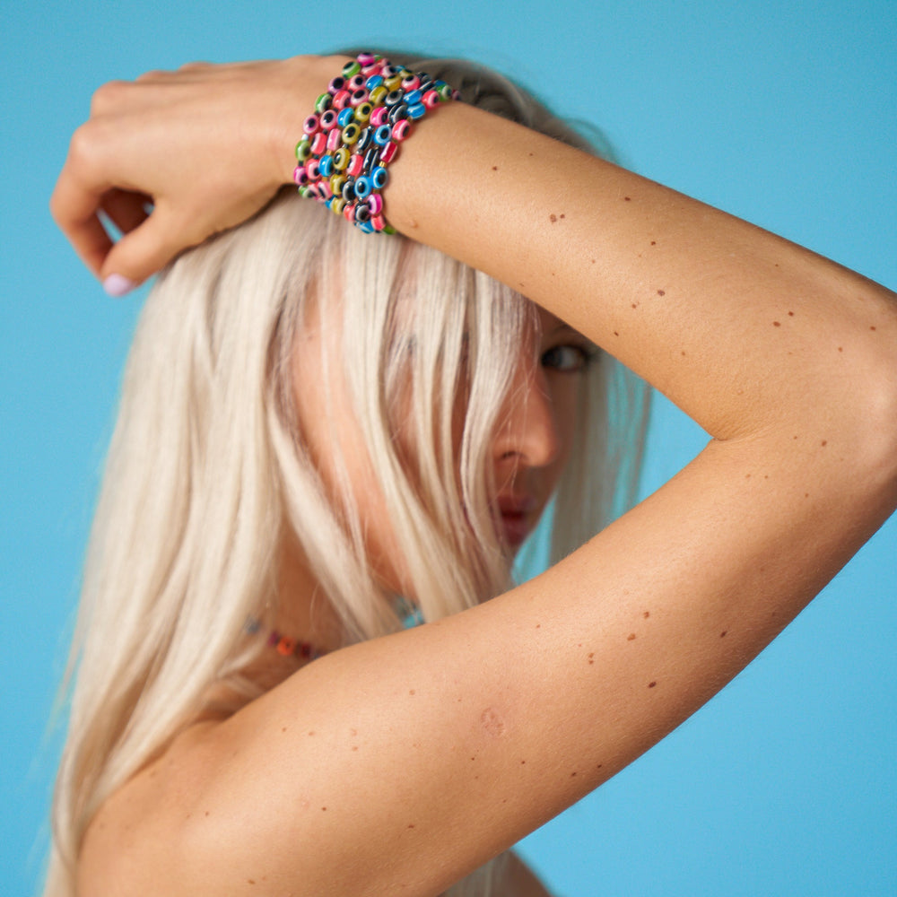 Watermelon Evil Eye Bracelet