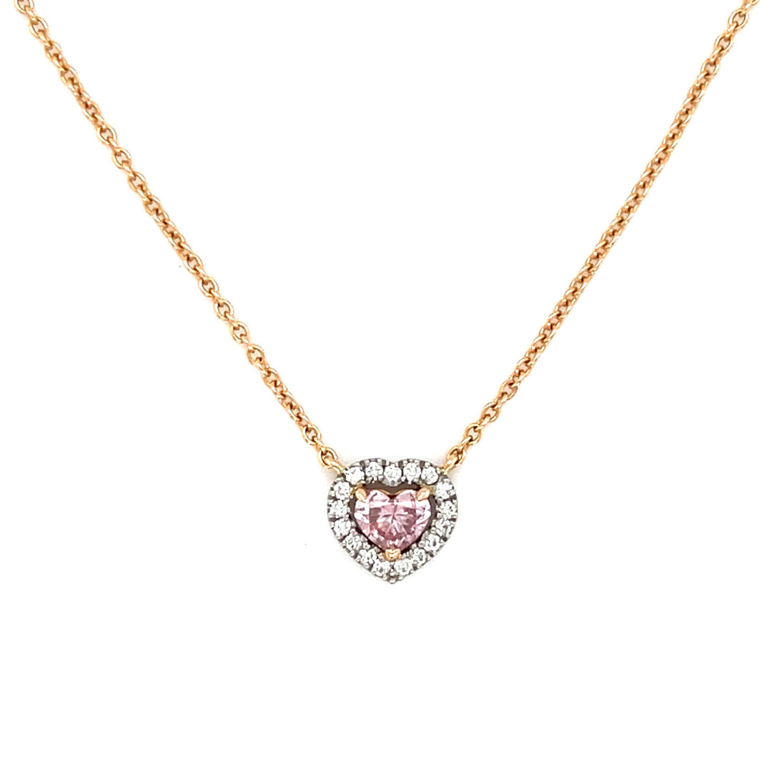 Argyle Pink Heart Necklace