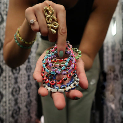 Grape Gold Evil Eye Bracelet
