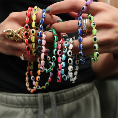 Tangerine Gold Evil Eye Bracelet
