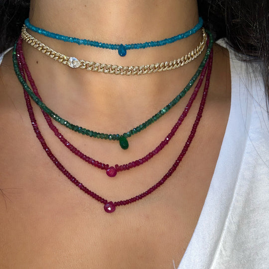 Emerald Beaded Necklace