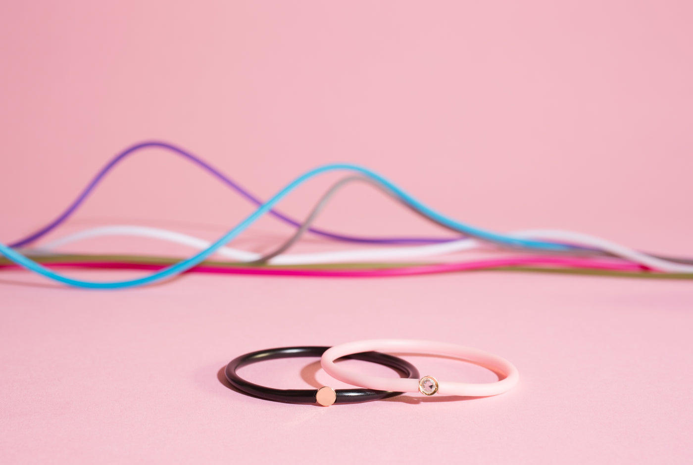 Diamond Band Bracelet - Rose Gold